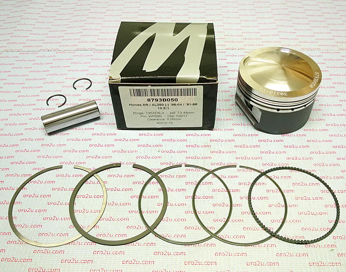 WOSSNER PISTON KIT 86-04 XR250 73.50, FORGED WOSSNER 8793D050