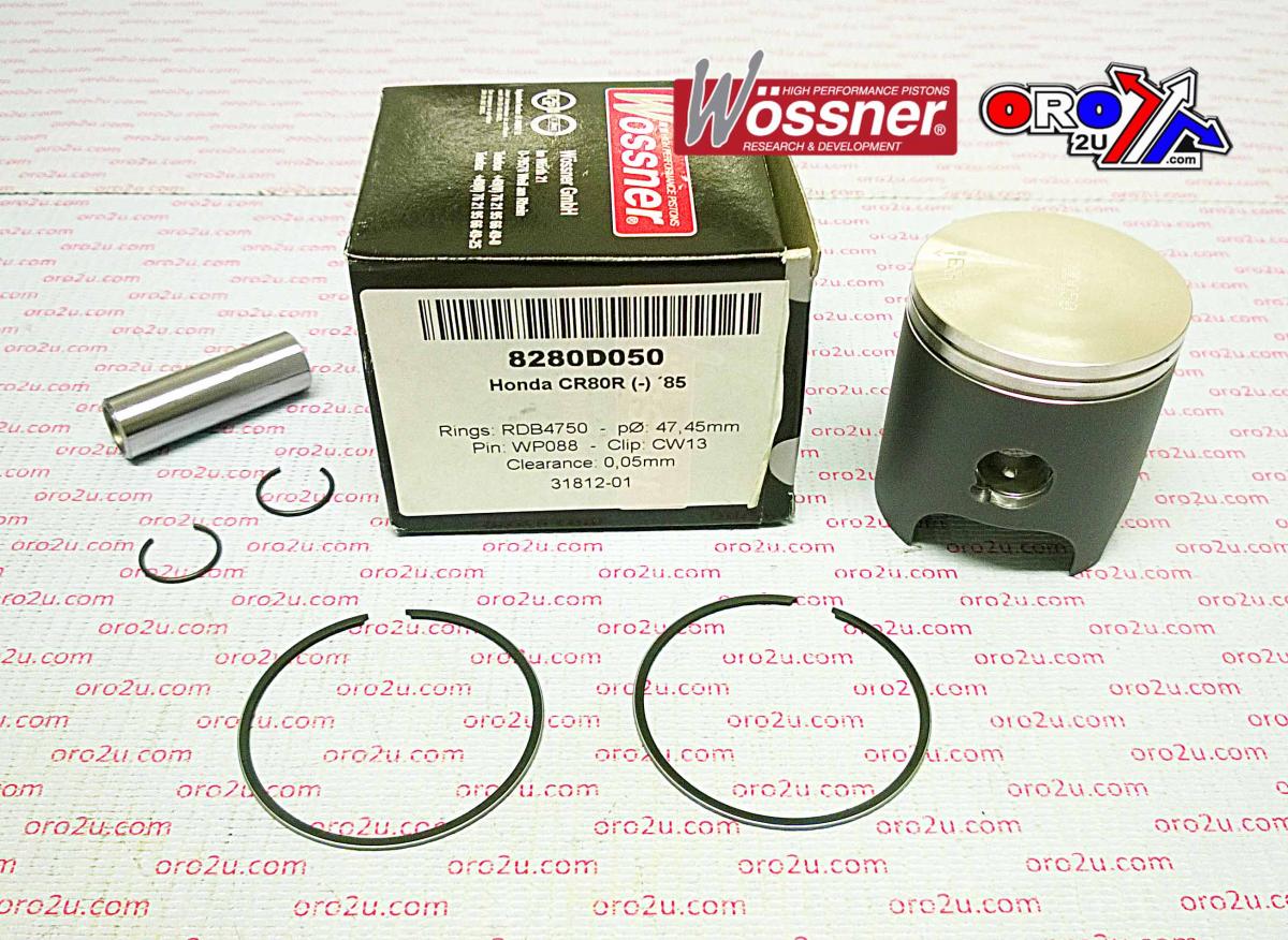 WOSSNER PISTON KIT 1985 CR80 47.50, WOSSNER 8280D050