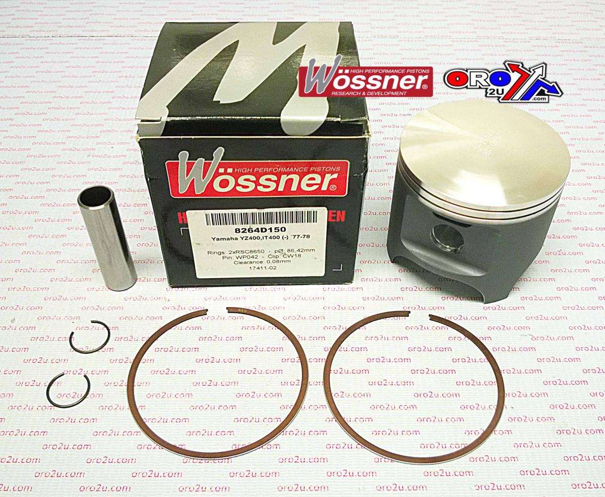 WOSSNER PISTON KIT 77-78 YZ400 86.00, WOSSNER 8264D100 YAMAHA MX, 77-78 IT400