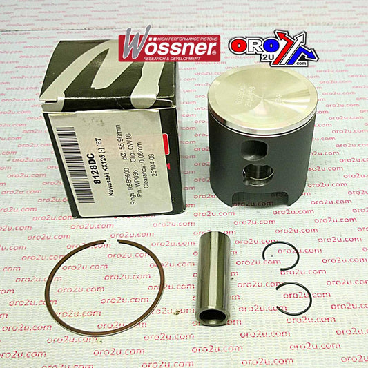 WOSSNER PISTON KIT 1987 KX125 57.50, WOSSNER 8128D150 KAWASAKI MX