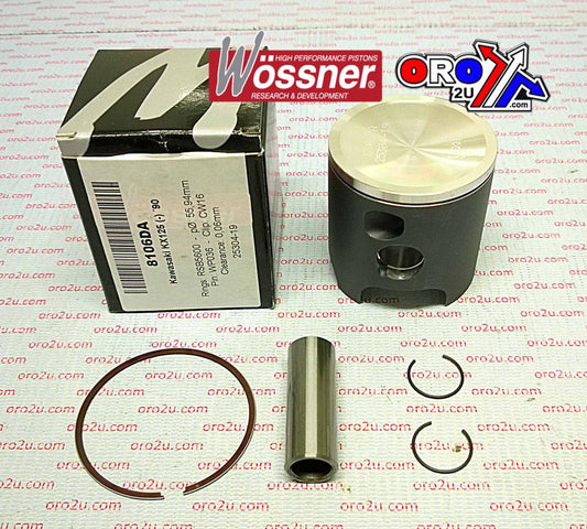 WOSSNER PISTON KIT 1990 KX125 56.50, WOSSNER 8106D050 KAWASAKI MX