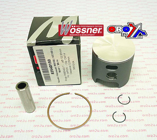 WOSSNER PISTON KIT 98-18 KX100 54.00, WOSSNER 8254D150 KAWASAKI MX, SINGLE RING