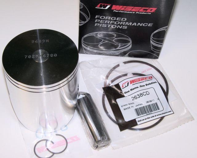 WISECO PISTON KIT 95-01 CR250 66.40 FLAT, TOP 2-RING 702M06640 WISECO