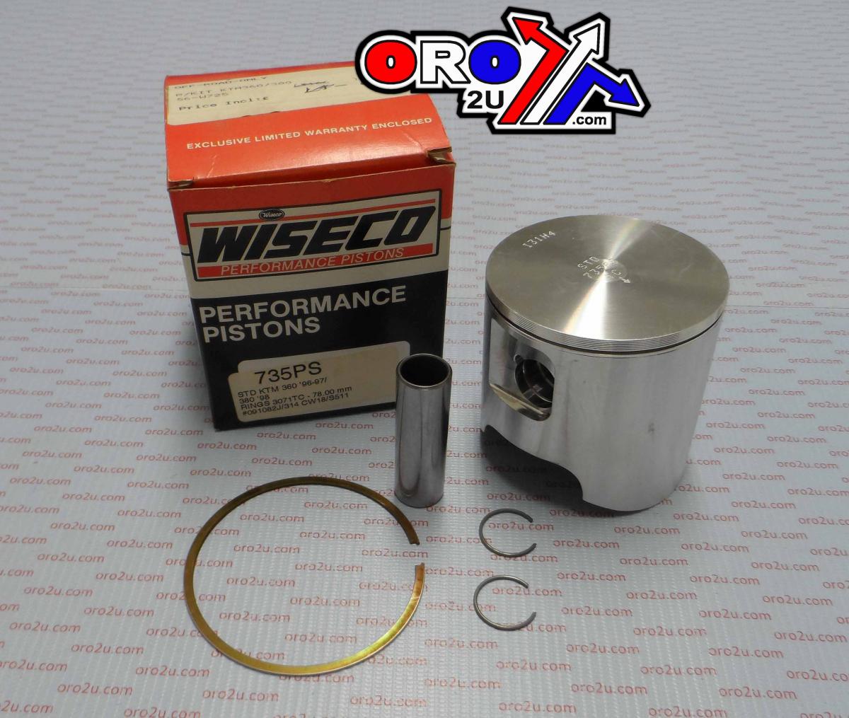 WISECO PISTON KIT KTM360 380, WISECO 725M