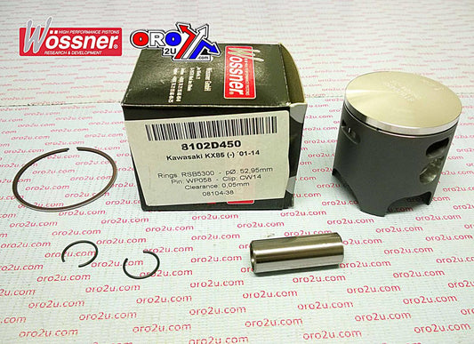 WOSSNER PISTON KIT 01-20 KX85 48.50 B, WOSSNER 8102DB KAWASAKI MX