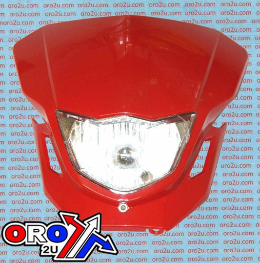 FIR HEADLIGHT UNIVERSAL DIRT HX HL021 RED