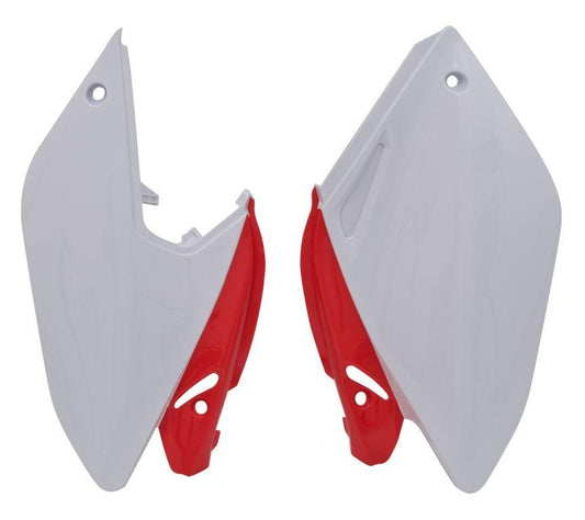 RTECH SIDE PANELS WHITE/RED 04-19 CRF250X, RTECH R-FICRFXBNRS4