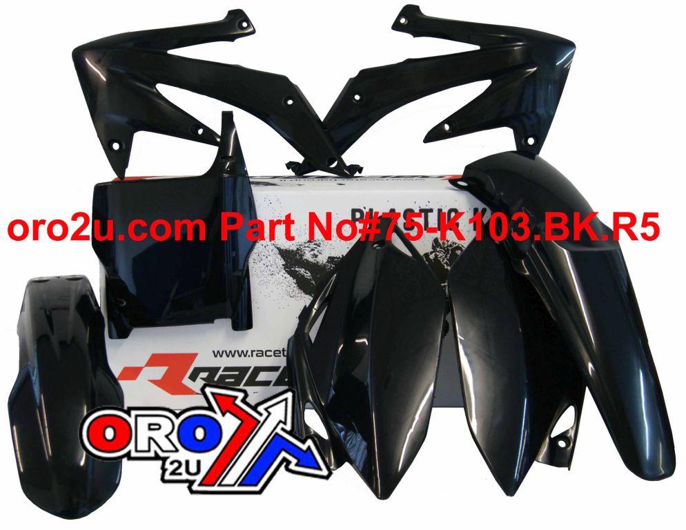 RTECH PLASTIC KIT CRF450 05-06 BLACK