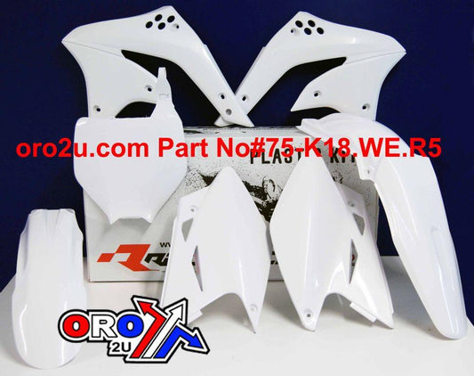 RETCH KAWASAKI PLASTIC KIT/5 06-08 KXF450 WHT