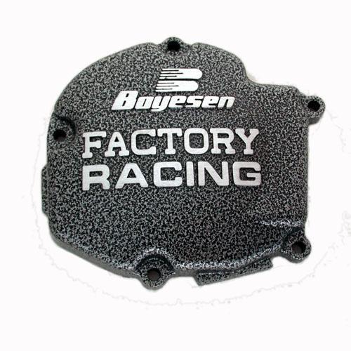 BOYESEN IGNITION COVER 03-07 KX125, BOYESEN SC-11AL BLACK/SILVER, VEIN