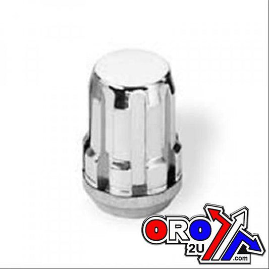 FIR LUG NUT M12-1.5 BEV/SPLINED, LUGP-10 BEVELED CHROME