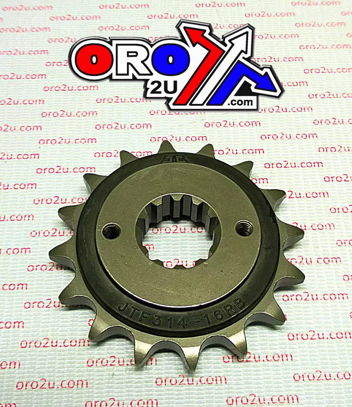 JT FRONT SPROCKET JTF314.16RB JT, OE Rubber Cushioned