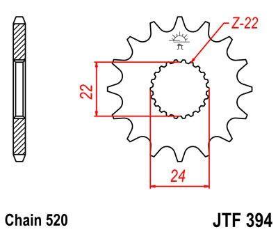 JT FRONT SPROCKET JTF394.13 JT