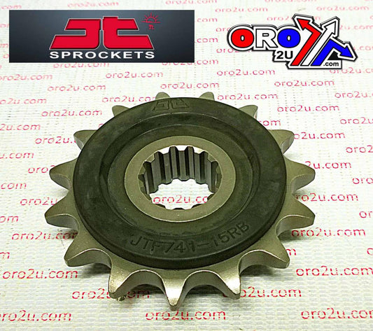 JT FRONT SPROCKET JTF741.15RB JT, OE Rubber Cushioned