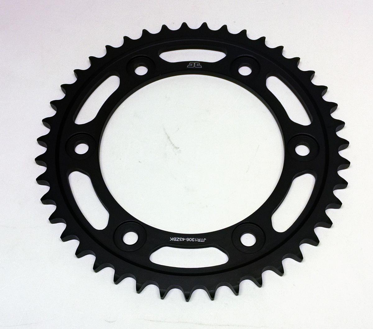 JT REAR SPROCKET STEEL HARD ZBK, C45 INDUCTIONJTR1306.43ZBK