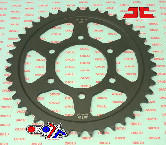 JT REAR SPROCKET STEEL HARD ZBK, C45 INDUCTIONJTR1489.43ZBK