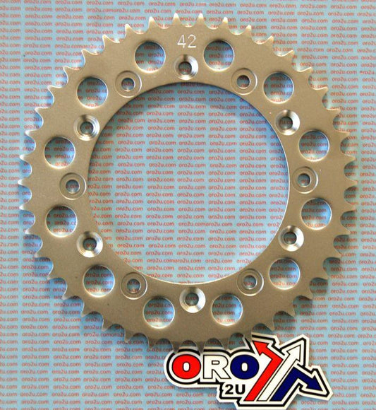 DIRT RACING  REAR SPROCKET STEEL 42 JTR245/251 520, DOUBLE DRILLED JTR245.42 / JTR251.42