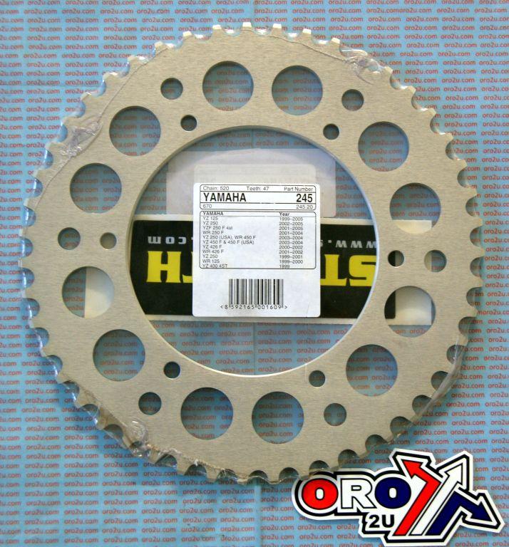 DIRT RACING  REAR SPROCKET ALLOY 47 JTR251.47 520, SILVER