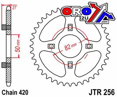 JT REAR SPROCKET JTR256.35 JT 420 SILVER