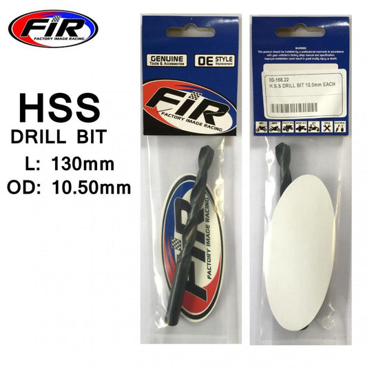 FIR H.S.S DRILL BIT 10.5mm EACH, D10.5