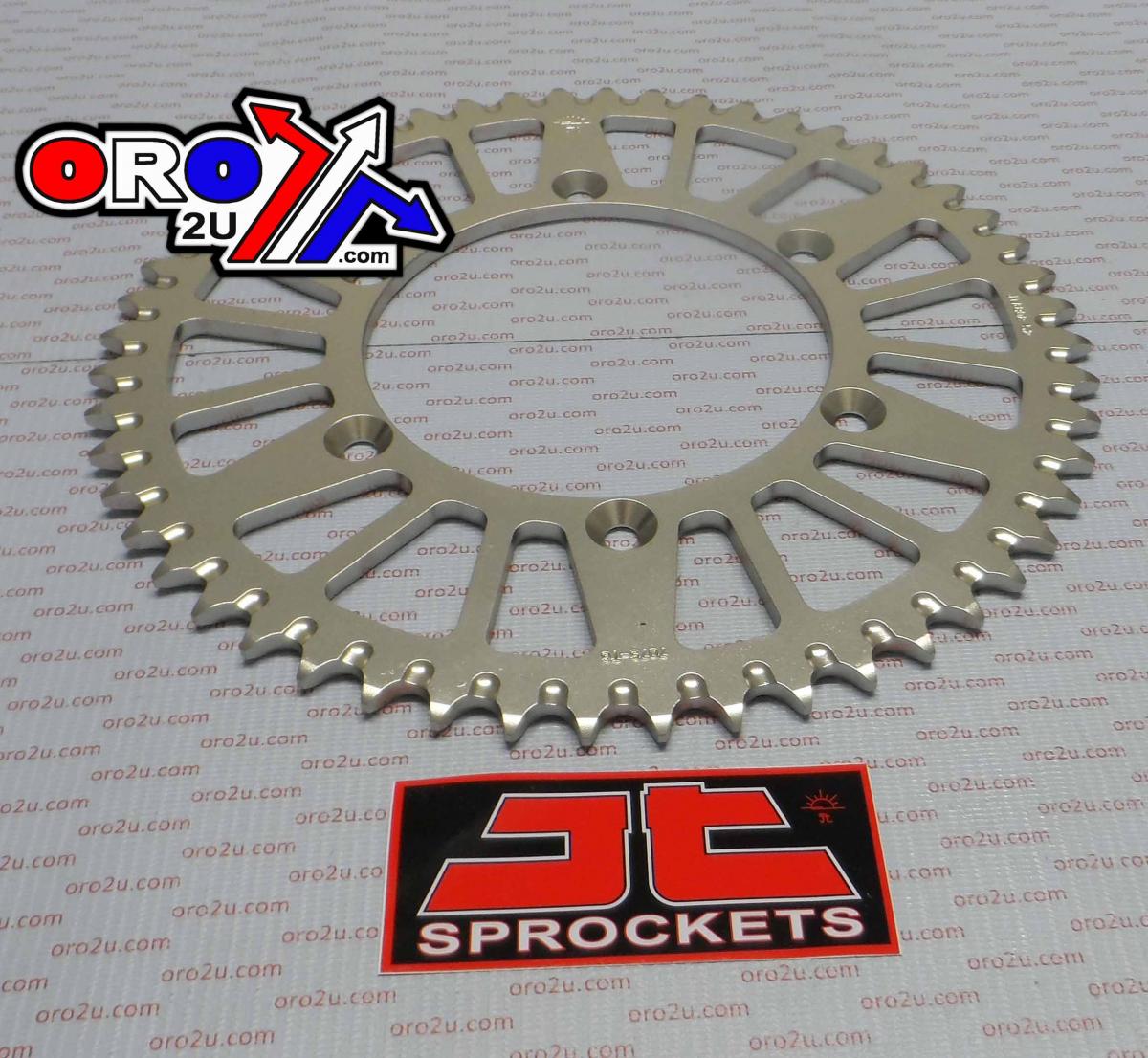 JT REAR SPROCKET ALLOY SILVER 822, JTA808.52 7075-T6 Aluminium