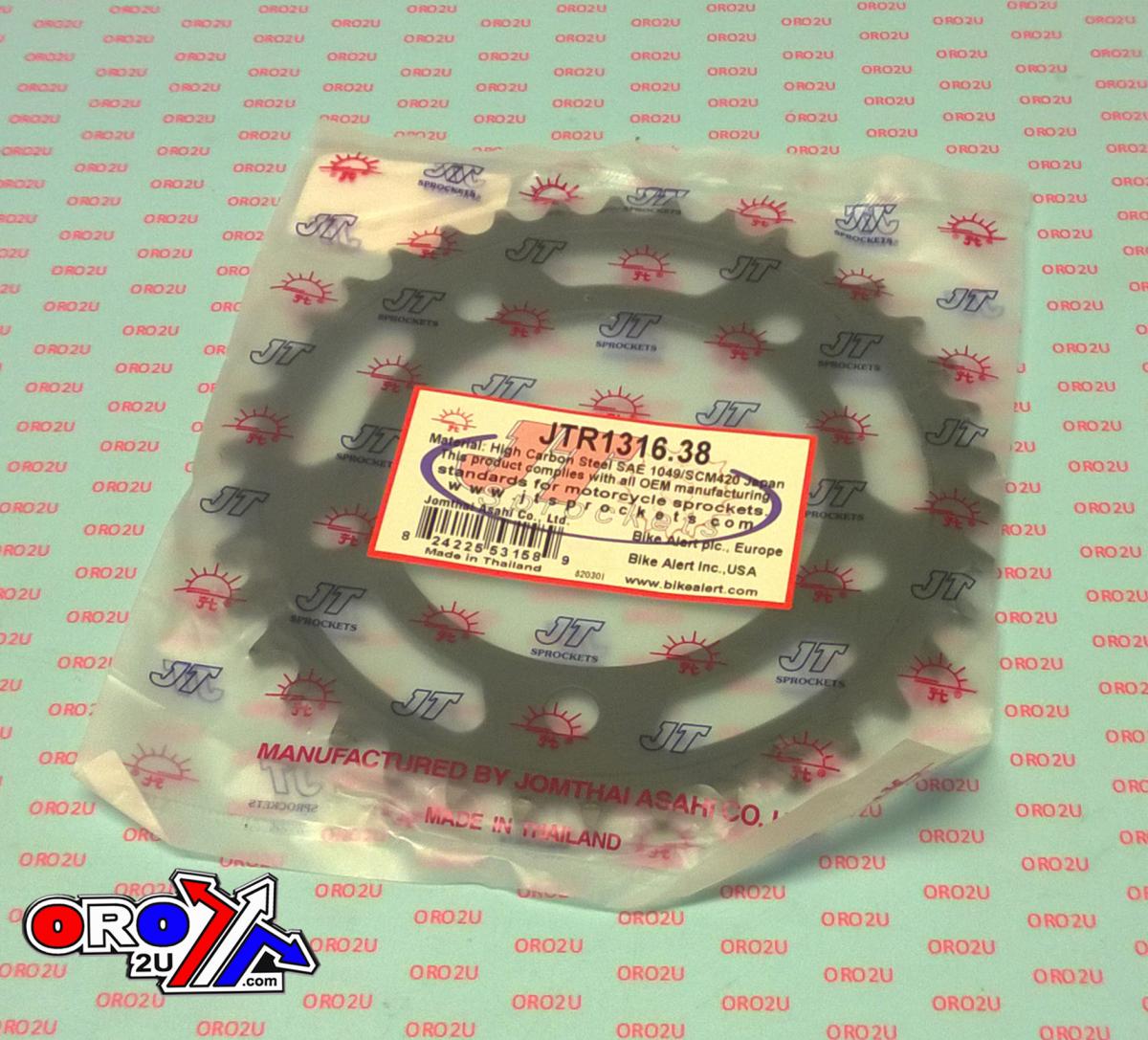 JT REAR SPROCKET JTR1316.38 STEEL, HONDA ROAD