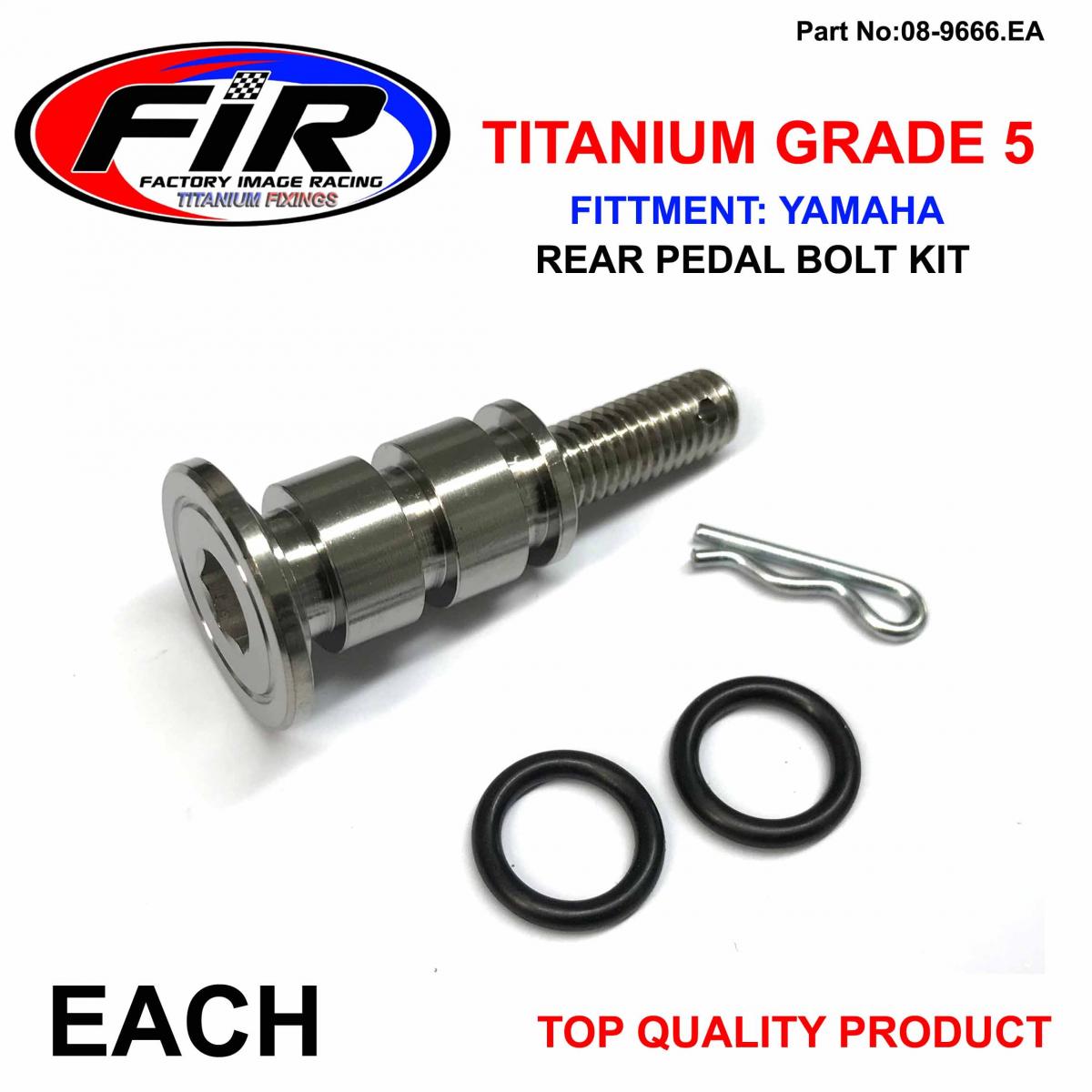 FIR TITANIUM GR5 REAR PEDAL BOLT, YAMAHA 1C3-27217-10-00,  / EACH