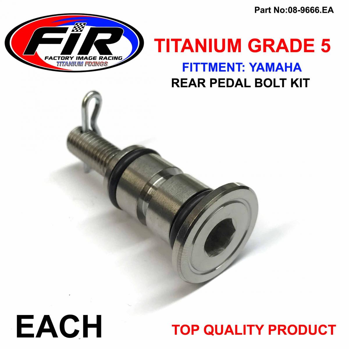 FIR TITANIUM GR5 REAR PEDAL BOLT, YAMAHA 1C3-27217-10-00,  / EACH