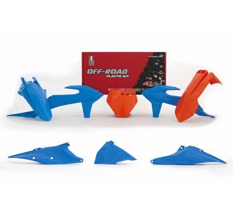 RETCH KTM  PLASTIC KIT/6 2019-22 KTM SX/SXF, ORANGE/VINTAGE LIGHT BLUE