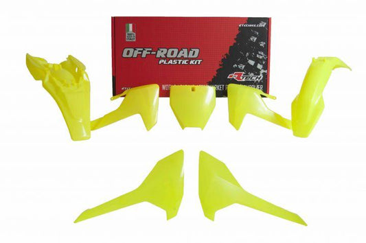 RTECH PLASTIC KIT/5 17-23 TC65, NEON YELLOW