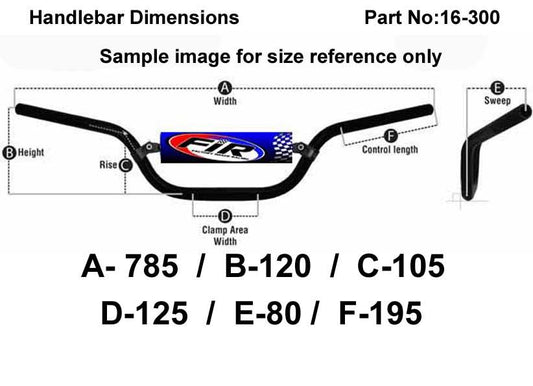 FIR ATV STEEL HANDLEBAR 5 1/2", SUZUKI LT MODELS / GLOSS GREEN, UNIVERSAL