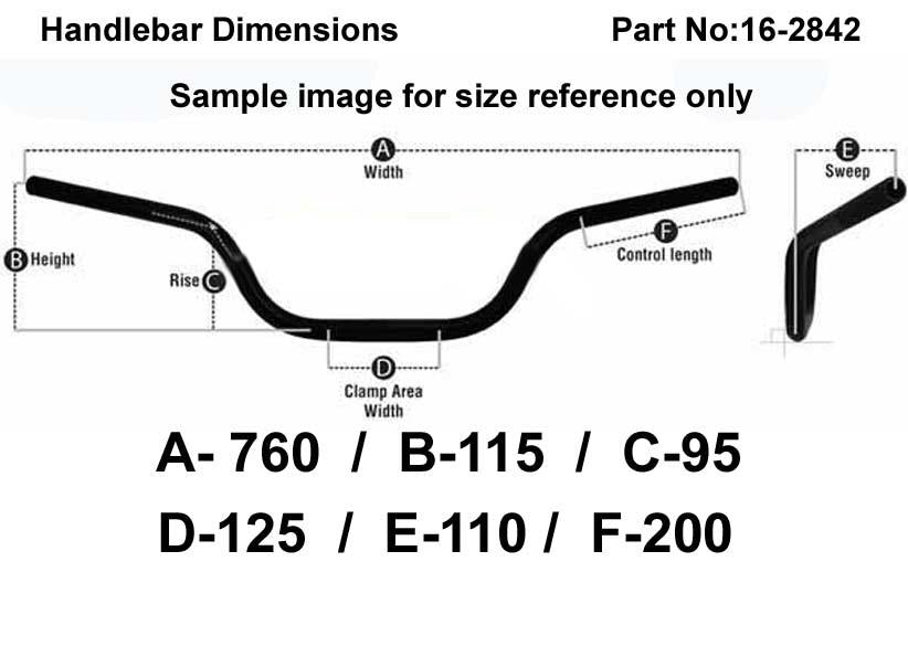 FIR CLASSIC ROAD HIGH 1'' / 25.40mm, MATT BLACK / HANDLEBAR BAR, ( SAMES AS 16-2813 )