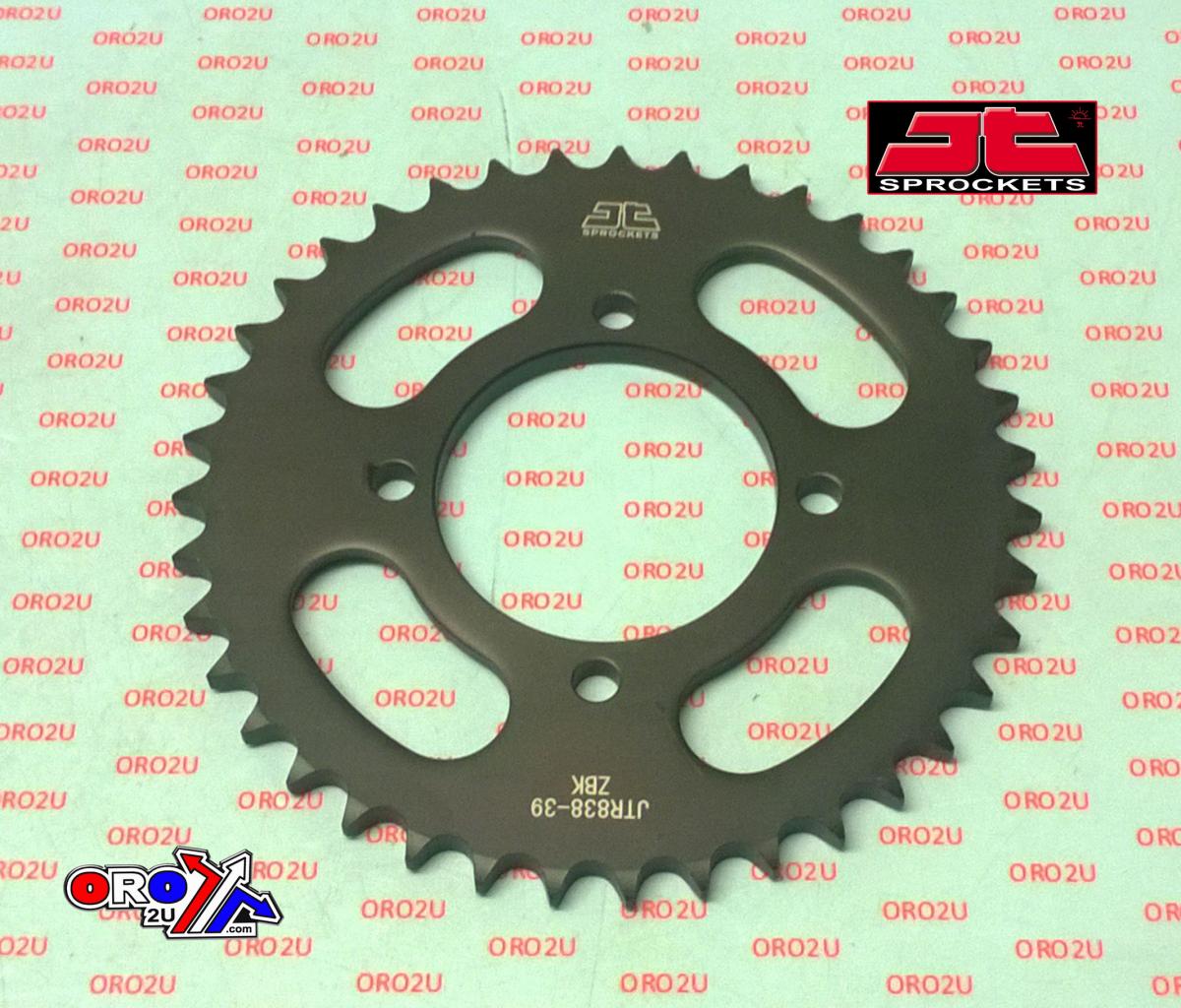 JT REAR SPROCKET JTR838.39 STEEL BLACK, HONDA ROAD