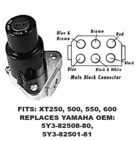 FIR SWITCH IGNITION MAIN YAMAHA XT250-600, 5Y3-82508-80-00, 5Y3-82508-81-00