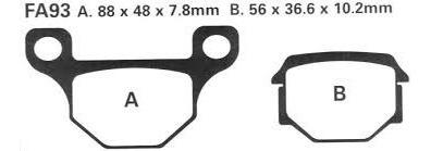 FIR BRAKE PADS MINERAL ORGANIC M DB2117.M1