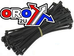 FIR NYLON CABLE ZIP TIES - BLACK, 160mm x 4.8mm - PACK OF 100