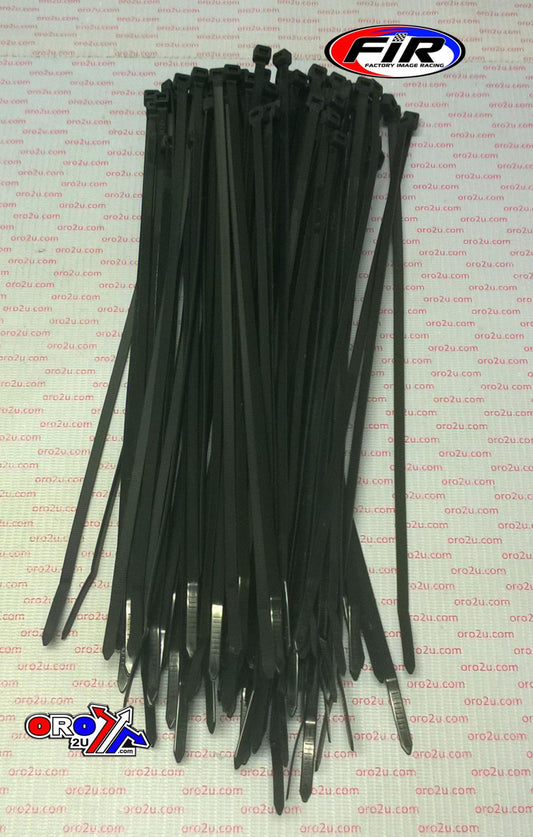 FIR NYLON CABLE ZIP TIES - BLACK, 300mm x 4.8mm - PACK OF 100