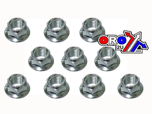 FIR M8 x 1.25mm FLANGE LOCK NUT, PACK OF 10