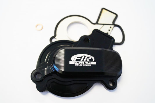 FIR WATER PUMP COVER 16-18 SX-F 450 KTM, FIR ASWPC-01, BILLET ALLOY BLACK, 79435052000 OEM FITMENT