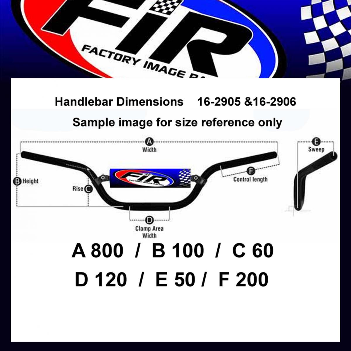 FIR ENDURO HANDLEBAR 22mm / 7/8'', BLACK / SUIT 75-0706 HANDGUARD RTECH