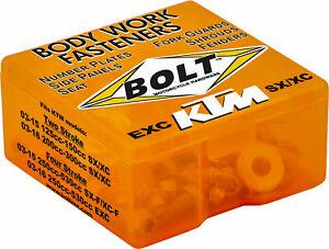 BOLT PLASTIC BOLT KIT KTM, BOLT HARDWARE KTM-PFK1 BMKTMPKF1, KTM-0306SX0507XC KTM-0407EXC KTM-0710SX0810XC KTM-0810EXC KTM-112SXC12EXC