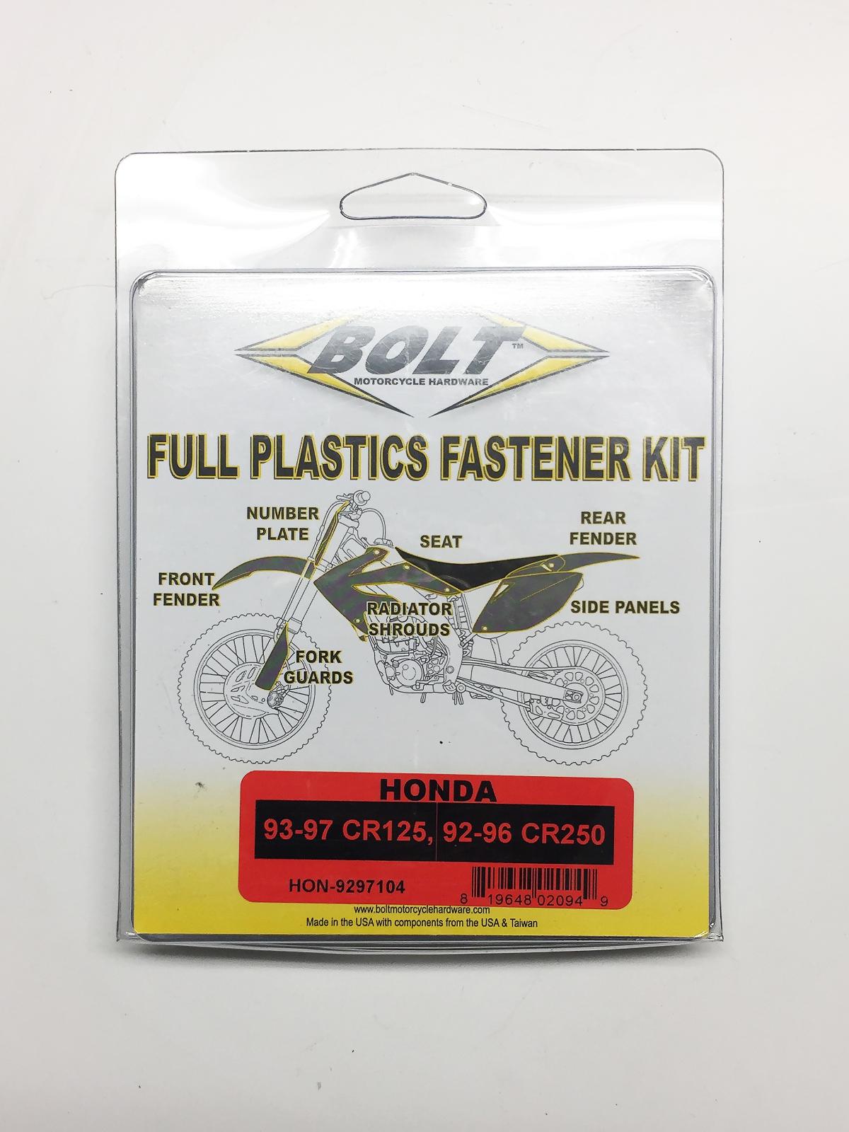 BOLT PLASTIC BOLT KIT CR 125/250, BOLT HARDWARE HON-9297104