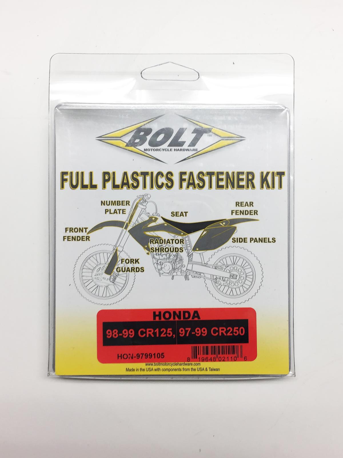 BOLT PLASTIC BOLT KIT CR 125/250, BOLT HARDWARE HON-9799105