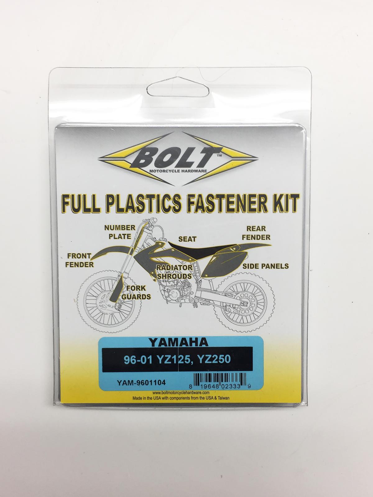 BOLT PLASTIC BOLT KIT YZ 125/250 96-01, BOLT HARDWARE YAM-9601104