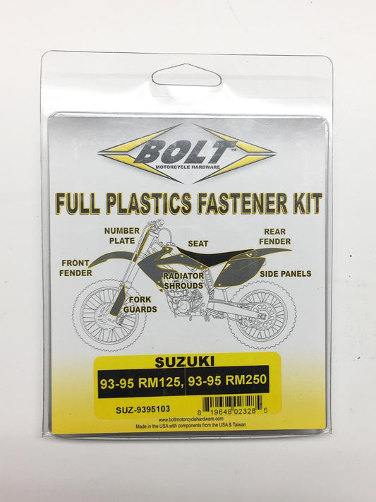 BOLT PLASTIC BOLT KIT RM 125/250 93-95, BOLT HARDWARE SUZ-9395103, BM9395103