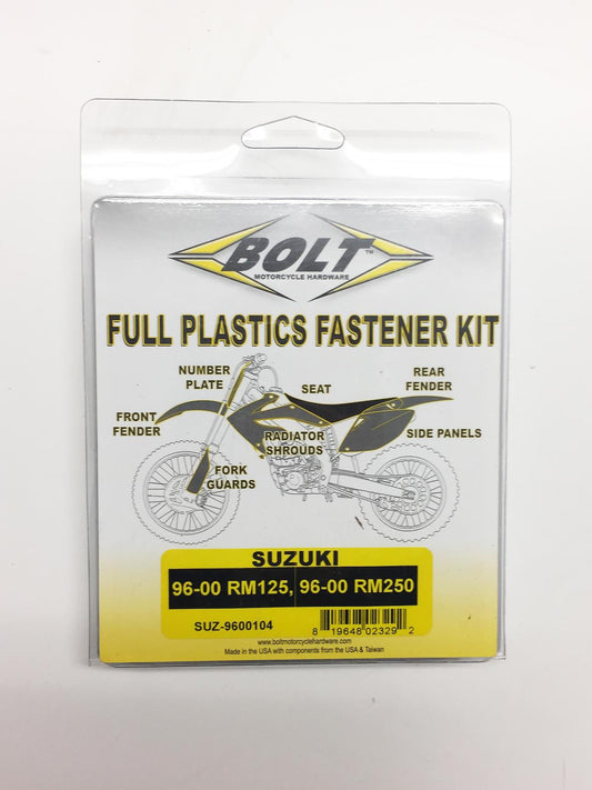 BOLT PLASTIC BOLT KIT RM 125/250 96-00, BOLT HARDWARE SUZ-9600104