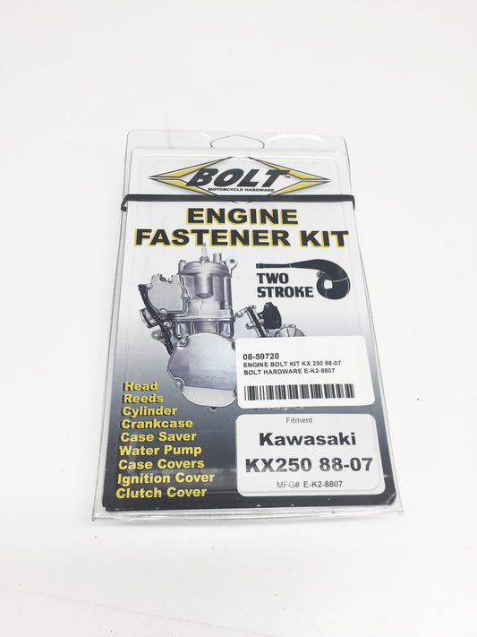 BOLT ENGINE BOLT KIT KX 250 88-07, BOLT HARDWARE E-K2-8807, BMEK28807