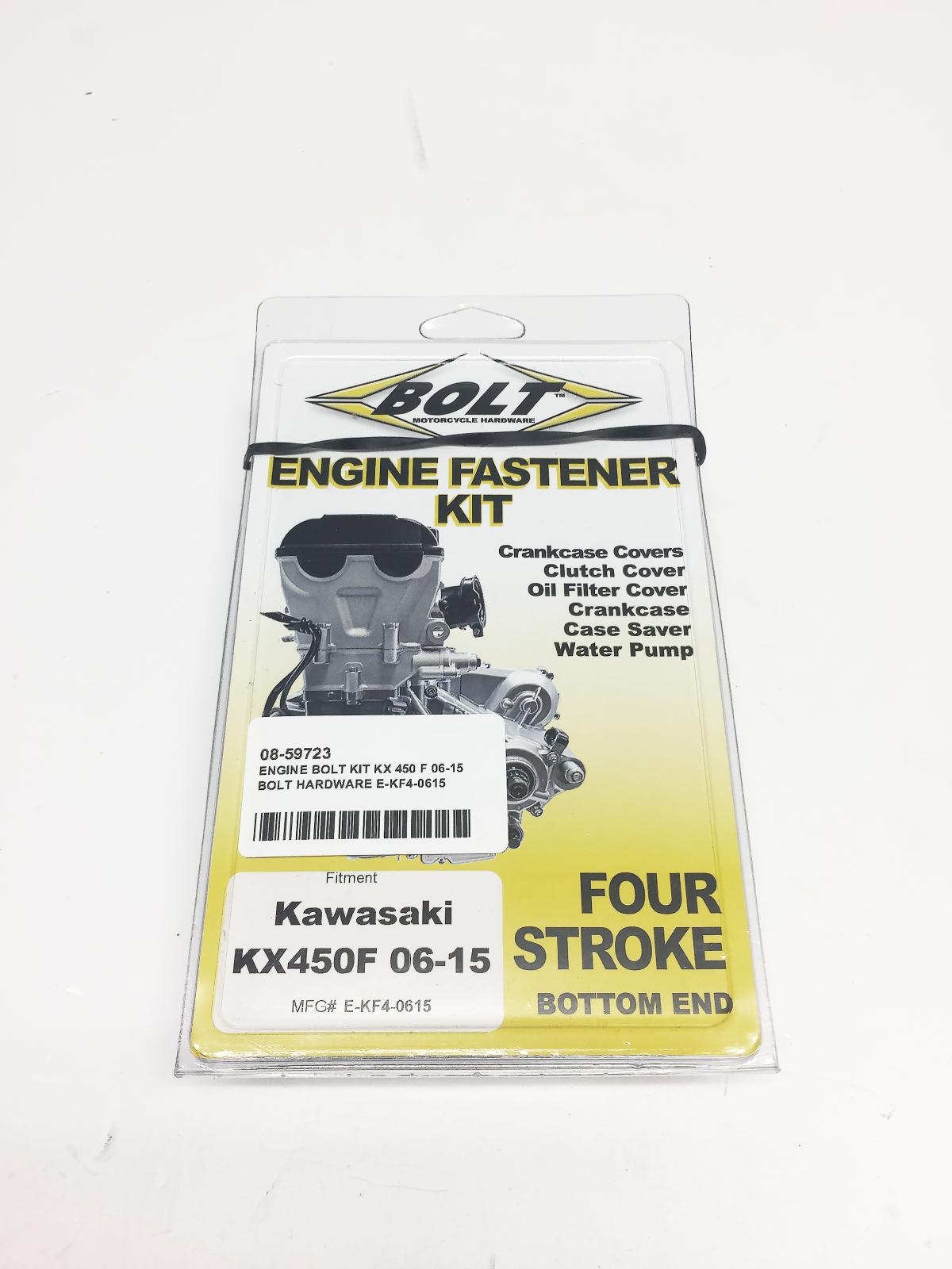 BOLT ENGINE BOLT KIT KX 450 F 06-15, BOLT HARDWARE E-KF4-0615, BMEKF40615