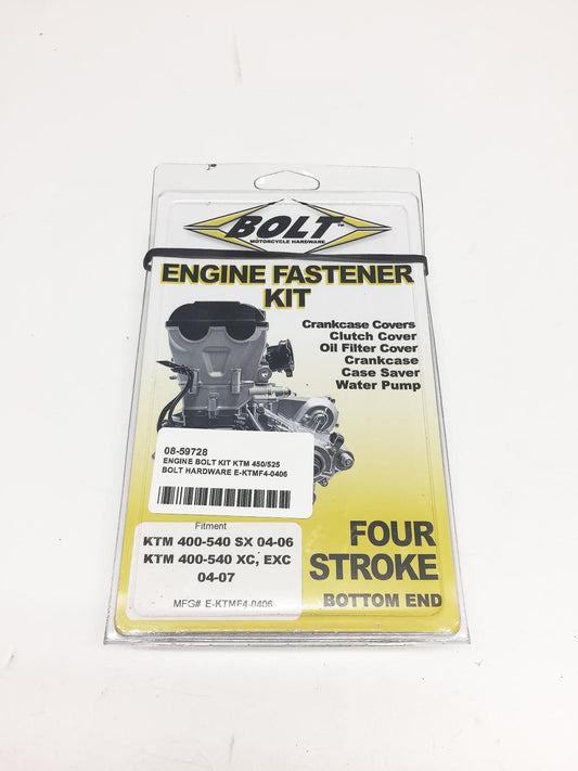 BOLT ENGINE BOLT KIT KTM 450/525, BOLT HARDWARE E-KTMF4-0406, BMEKTMF40406