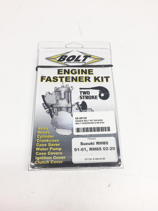 BOLT ENGINE BOLT KIT RM 80/85, BOLT HARDWARE E-R8-9120